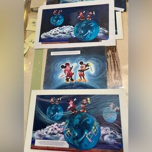 3 Pieces Mickey and Minnie Mouse Original Art by Ron Pekar